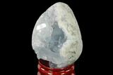 Crystal Filled Celestine (Celestite) Egg Geode - Madagascar #140275-3